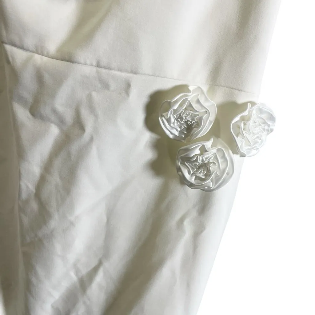 NWT Likely Ilene White Mermaid Midi Strapless Dress 12 Floral See Description - Image 4