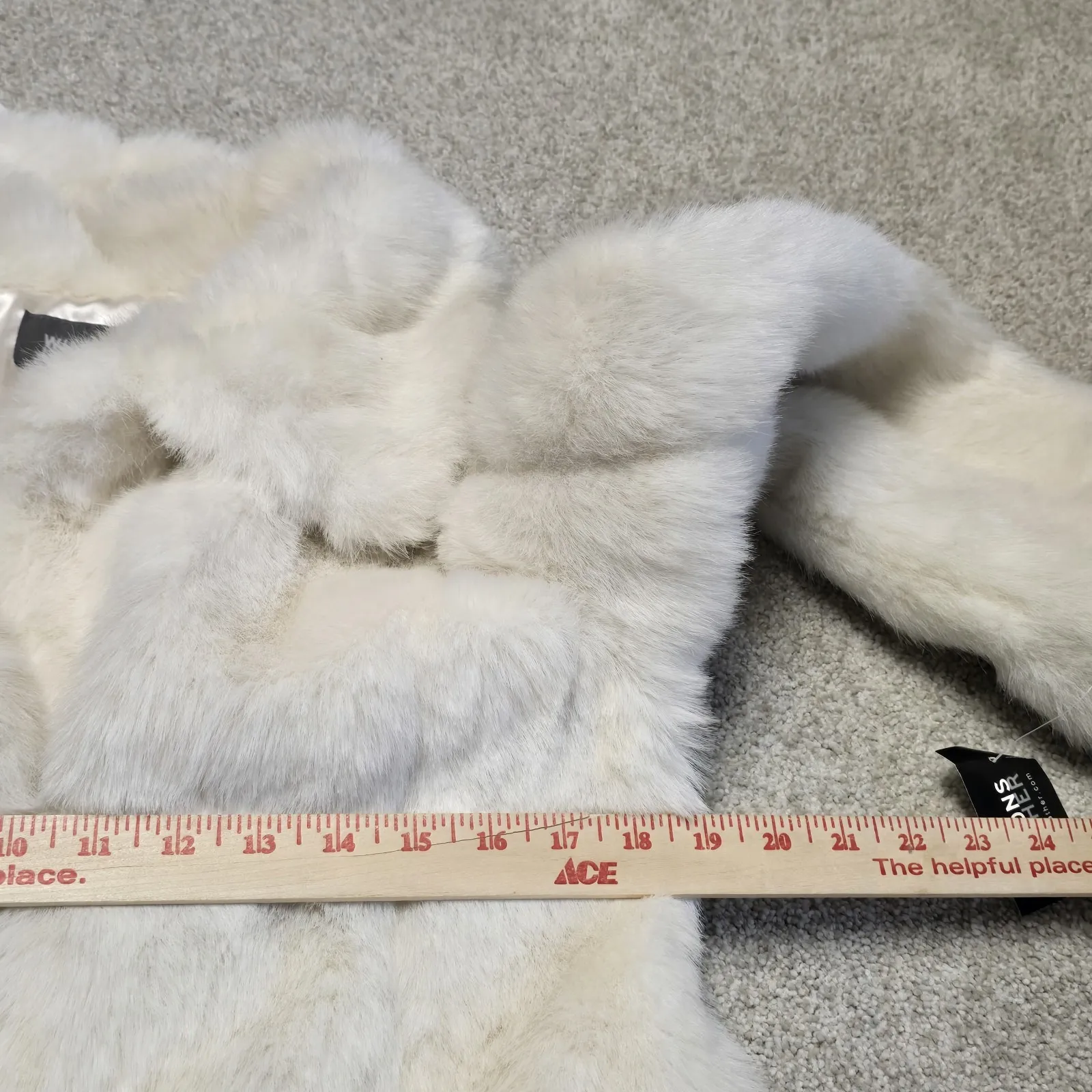 Luxury Wilson Leather White Faux Fur Designer Plush Coat Jacket Sz M NWT Size M - Image 8