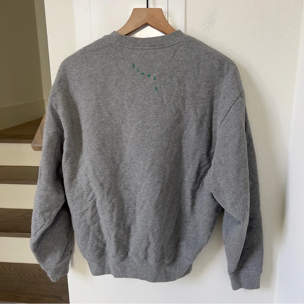 Clare V Melange Oversized Sweatshirt in Gray Grey Size XS - Image 3
