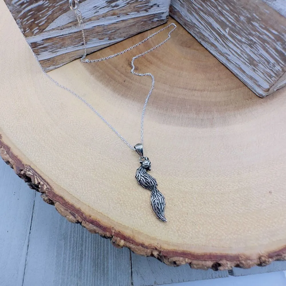 Fox Sterling Silver Necklace Silver - Image 5