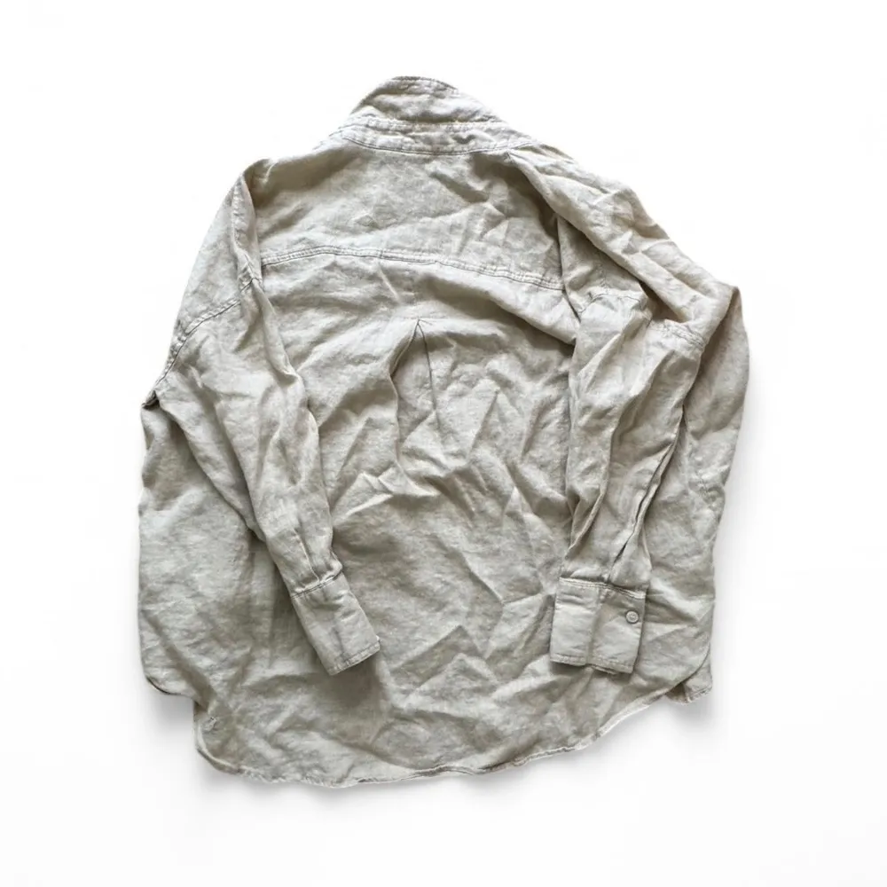 ✰ zara tan linen overshirt ✰ - Image 3