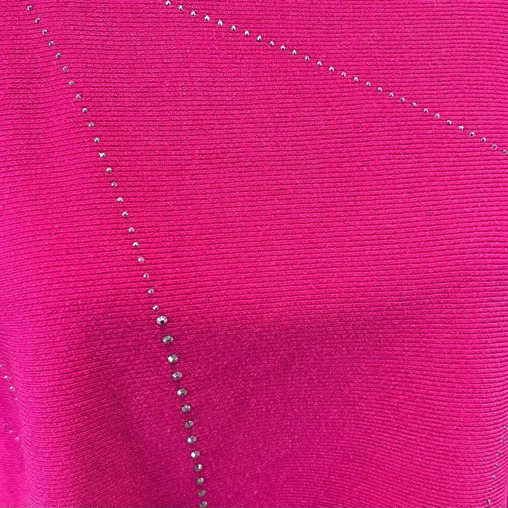 Siren Lily pink silver studded knit sweater top size 2X NWT - Image 2