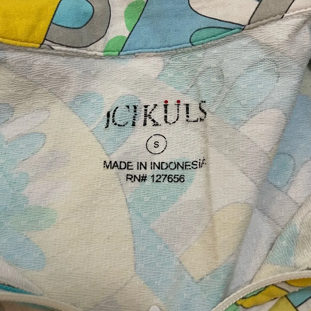 Ichikuls yellow blue pucci inspired half zip pullover women’s size small - Image 5