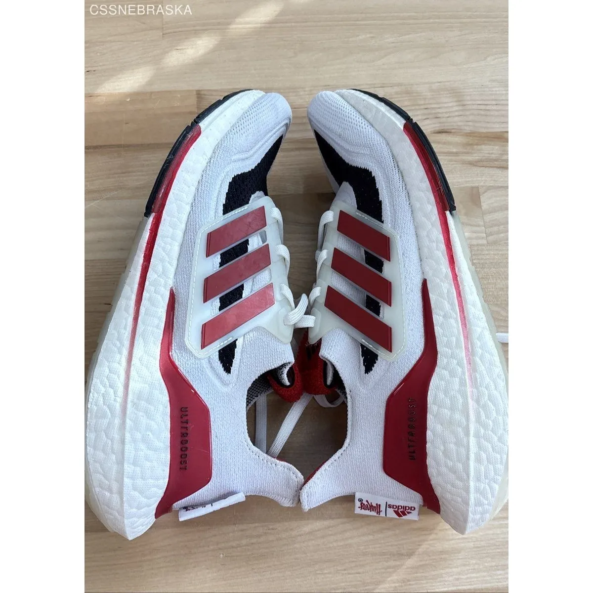 Adidas Red/White/Black adidas Nebraska Ultraboost 21 Shoes Womens - Size 6,5 - Image 9