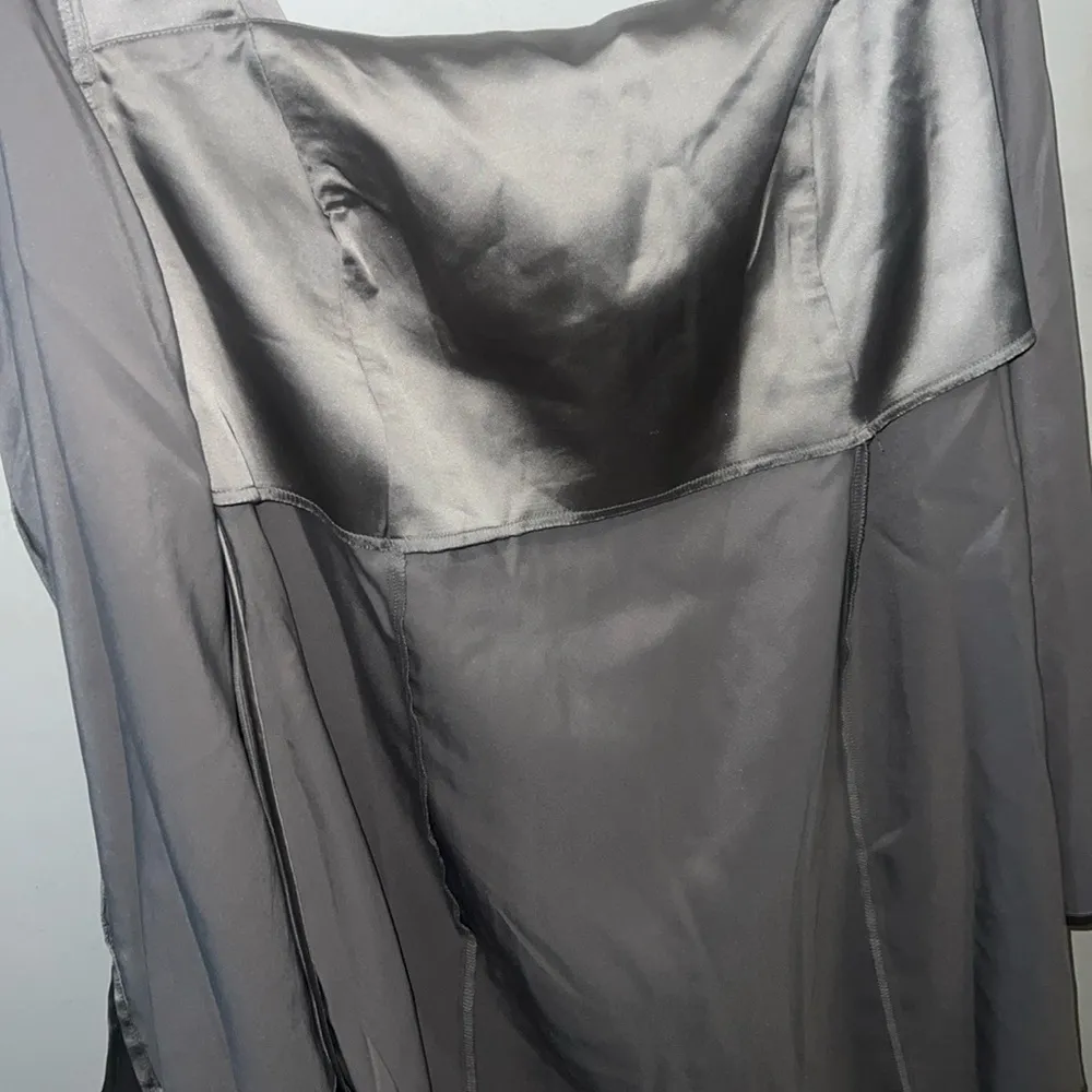 NEW XL Wild Fable Women's Bell Sleeve mini Silver Satin Dress - Image 10