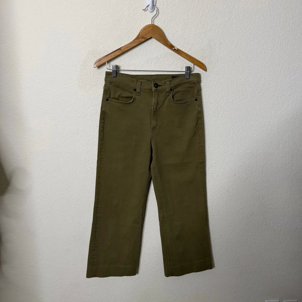 Rag & Bone Justine High Rise Wide Leg Pants Army Green Womens Size 27 - Image 3