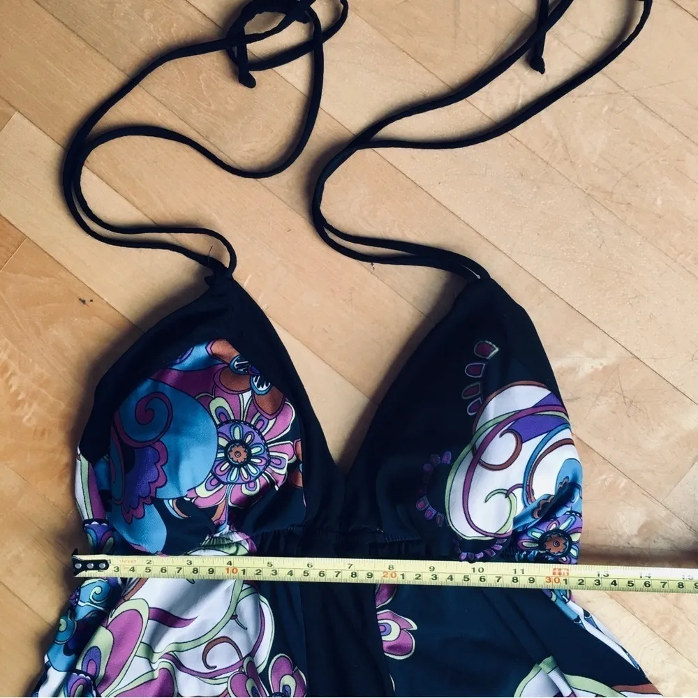 XOXO Colorful Halter Dress, Sharkbite Hem, Black, Pink, Blue, Neon, Size L - Image 13