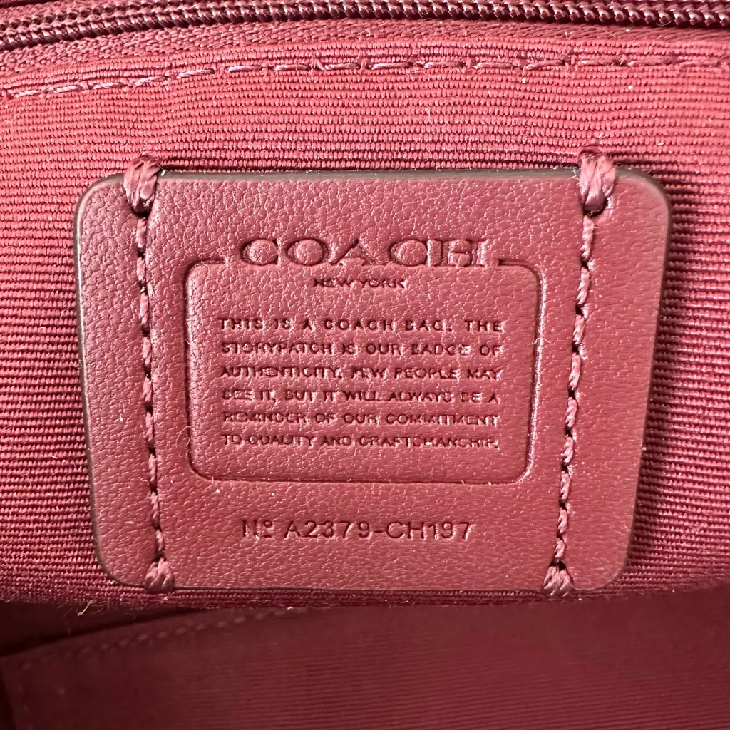 Coach Pebbled Leather Andy Crossbody Bag Purse Silver/Steam - Image 8