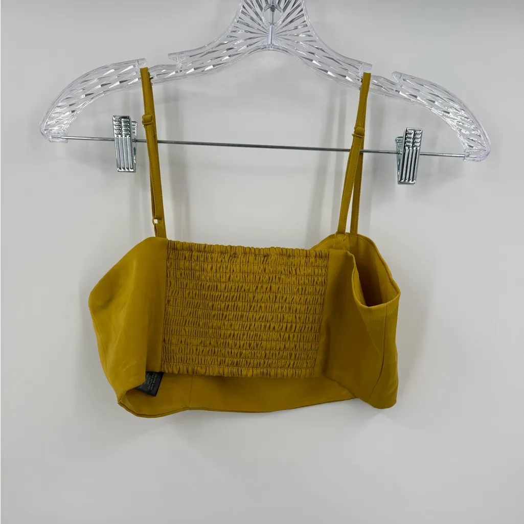 House of‎ Harlow Women's SET Satin Crop Top & Satin Wide Leg Pants Size XS/S Gold - Image 6