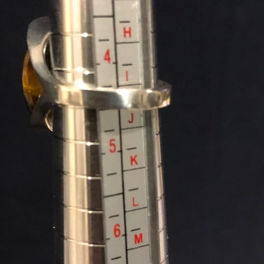 VINTAGE Sterling Silver Split Head Tension Mount Tigers Eye Ring - Image 4