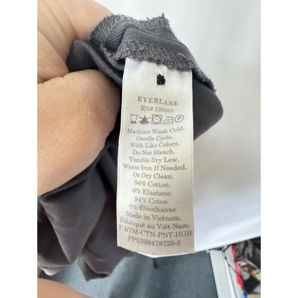 Everlane The Bi-Stretch Work Pants Womens 12 Navy Blue Mid Rise Slim Leg Zipper - Image 11