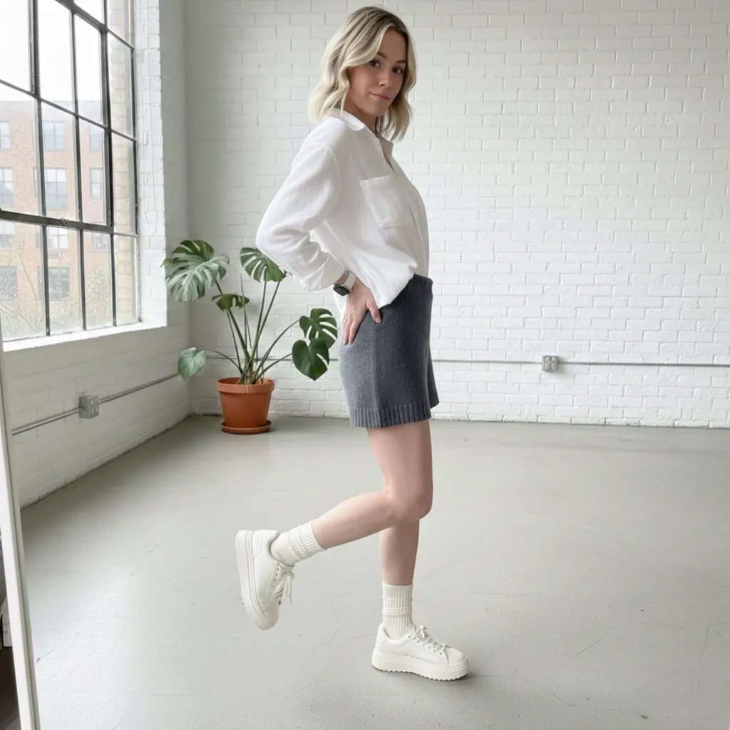 RAILS Clover Shorts Wool Cashmere Blend Stretch Loungewear Gray Womens Sz Small - Image 3