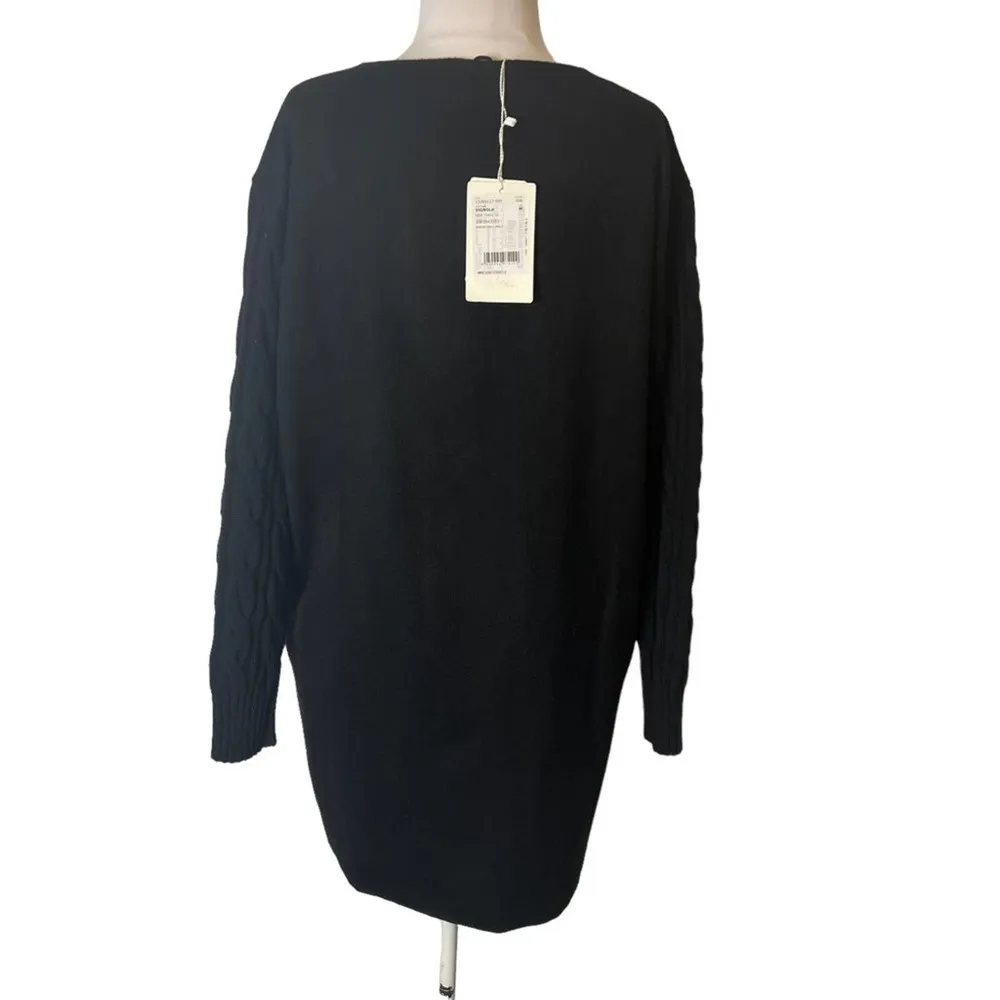 NWT MAX MARA Vignola Wool Cashmere Mini Dress black sz M - Image 3