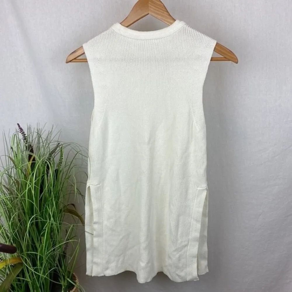 Wilfred Ivory Sleeveless Knit Tunic Top  S - Image 6