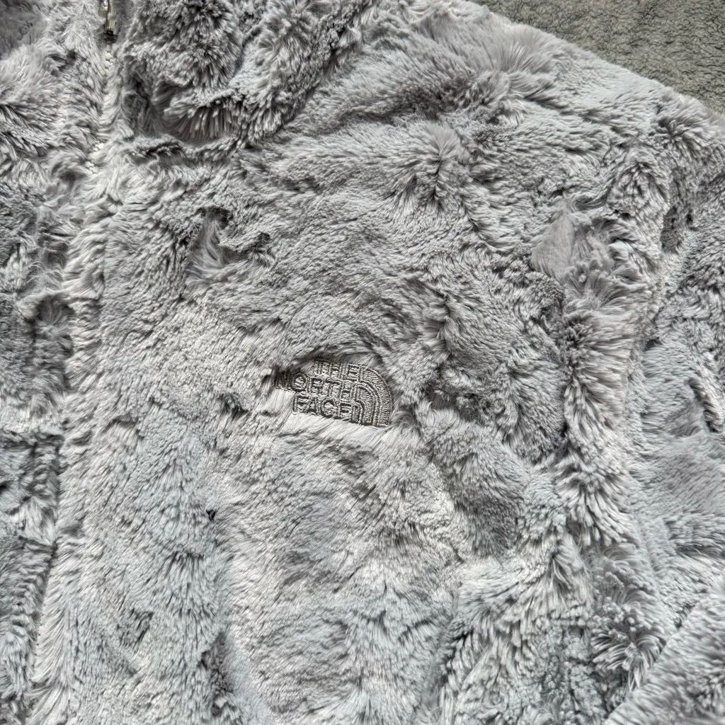 Women’s Medium The North Face Reversible Mossbud Jacket Grey - Image 4