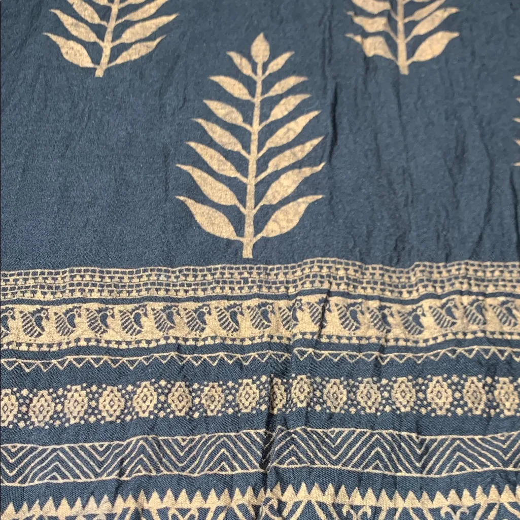 Vintage Lapogee Women's Black Gold Floor Length Botanical Printed Dress Size S - Image 2