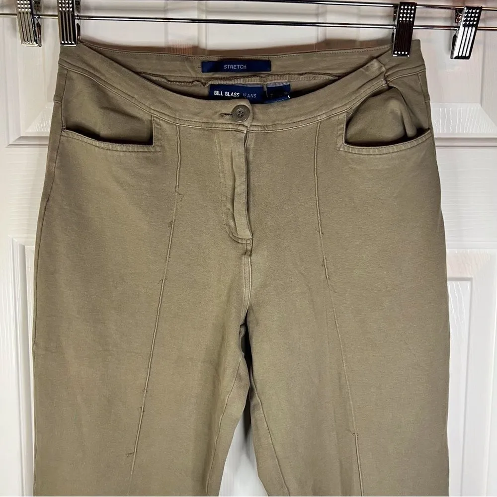 Bill Blass Jeans Womens Stretchy Trouser Chino with Front Pockets‎ Khaki Size 6P - Image 2