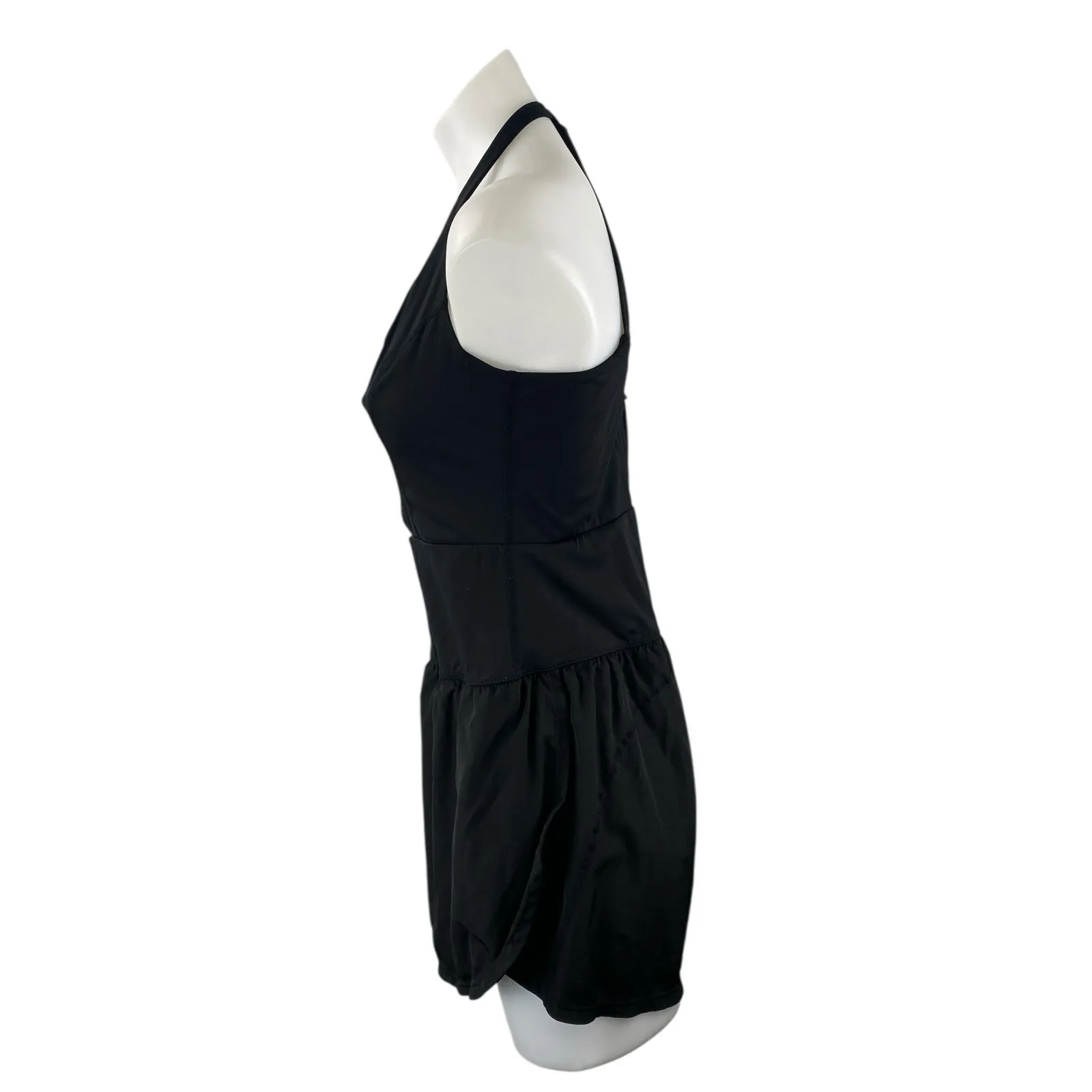 Anrabess Black Sleeveless Halter Cutout Tennis Golf Athletic Romper Shorts Sz M Size M - Image 3