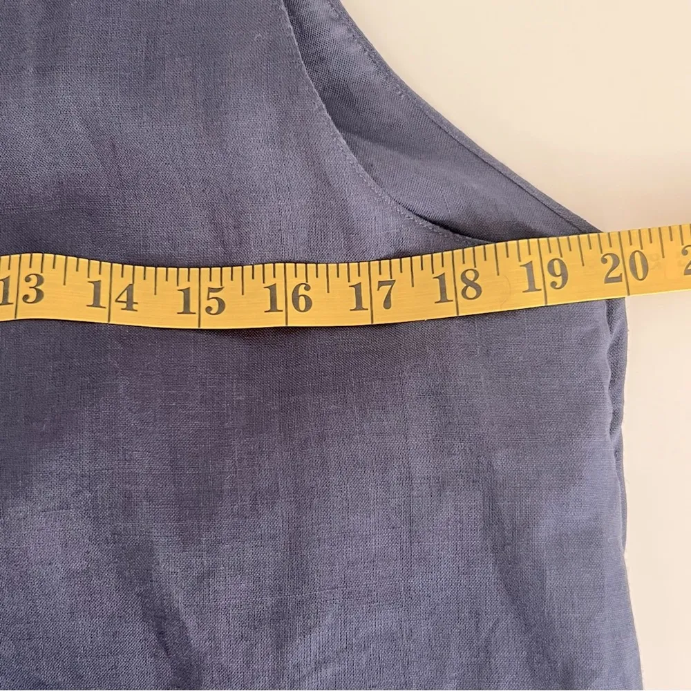 Moon River Anthropologie Womens Linen Open Back Top Sz S Beach Minimalist Travel - Image 4