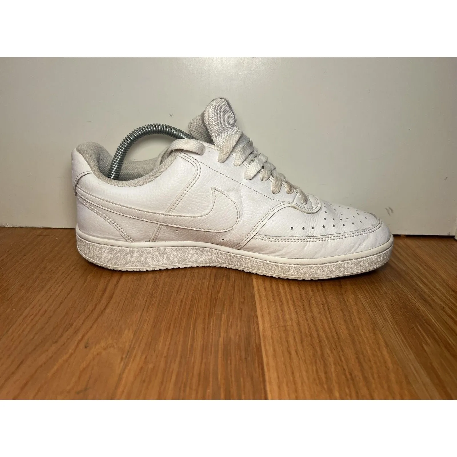 Nike Court Vision Low Shoes Womens Size 10 White Casual Sneakers CD5434-100 - Image 4