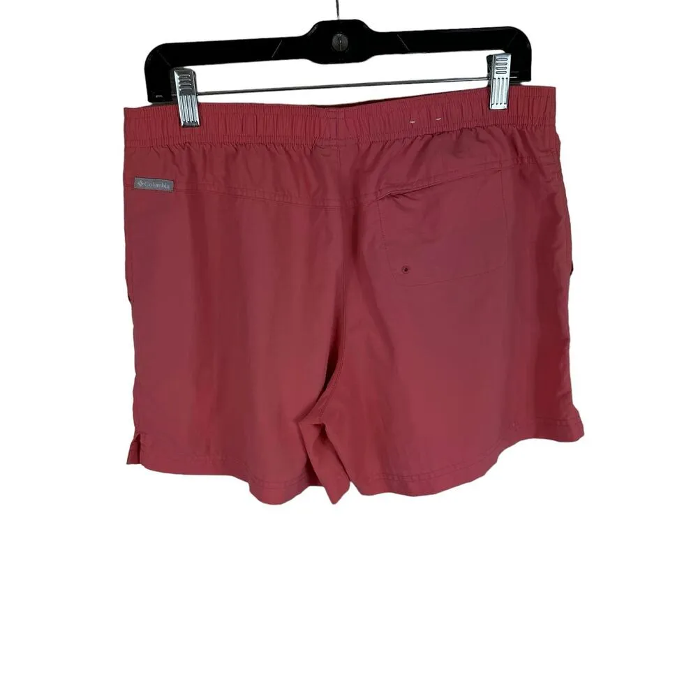 Columbia Pink 100% Nylon Lightweight Elastic Waist Athletic Outdoor Shorts Sz M - Image 2
