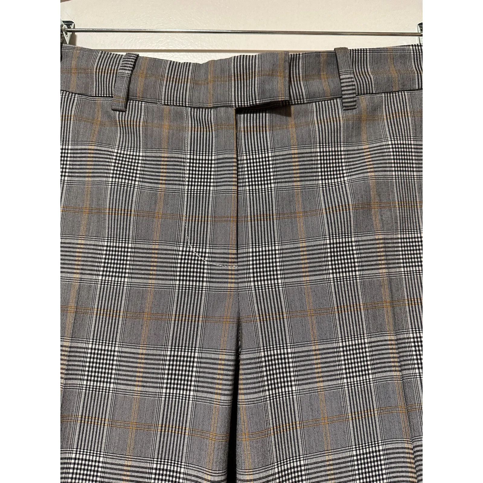 Robert Rodriguez Plaid Crop Flare-Hem Tailored Trousers Size 4 Mid Rise Dressy - Image 3