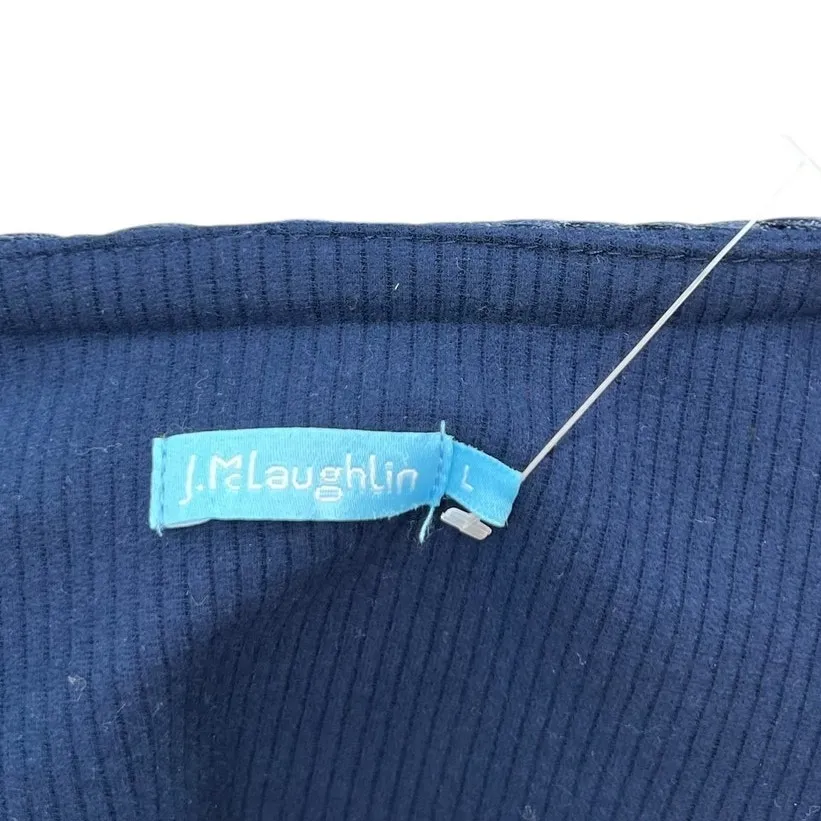 J. Mclaughlin Fanning Jacket‎ Blazer Braided Trim Navy Blue Size Large - Image 11