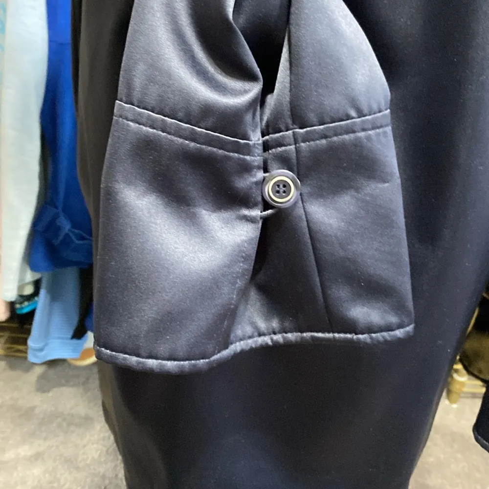 Dennis Basso Chic Navy Blue Zip Up Jacket Size Small. - Image 12