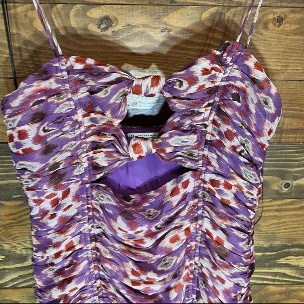 Zara cut out rushed Dress - Image 5