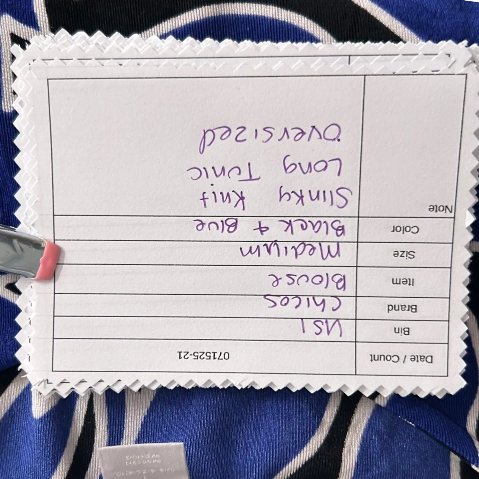 Chicos Travelers Womens Tunic Size M or 1 Art To Wear Artsy Slinky Knit Eclectic - Image 13