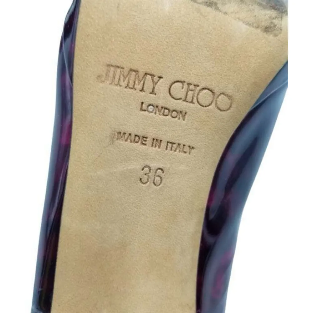 Jimmy Choo Nova Plum Tortoiseshell Patent Leather ~ 6 - Image 6