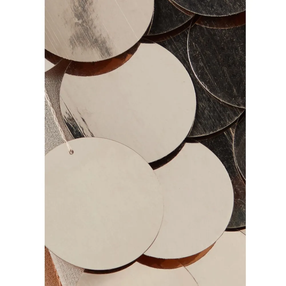 Alice + Olivia Contessa Paillette-Embellished Crepe De Chine Mini Dress Gold 2 - Image 3