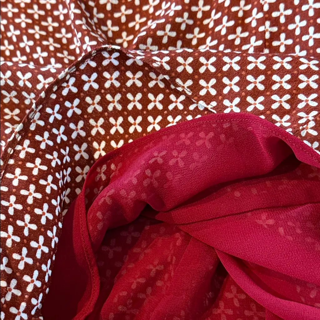 OLIVACEOUS Long Sleeve Deep Keyhole Print Romper Size Large - Image 8