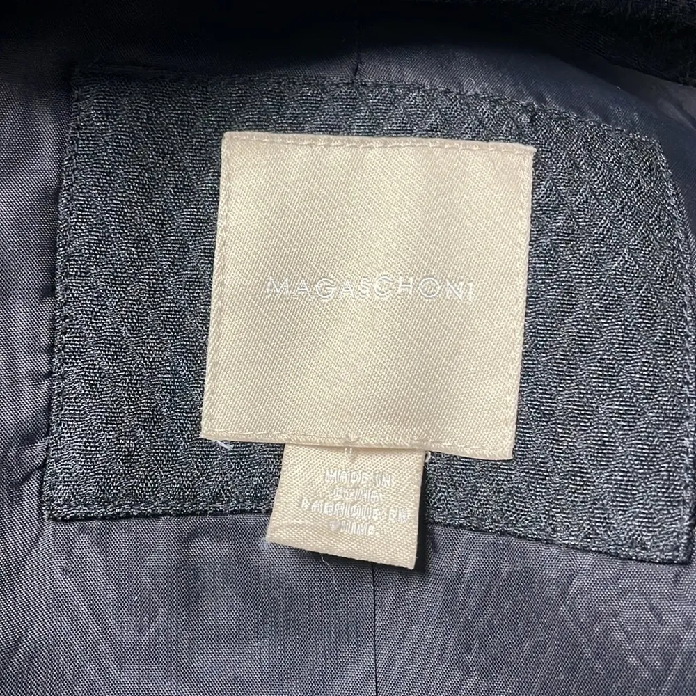 MAGASCHONI Black Textured 2 Button Blazer with pockets - Image 7