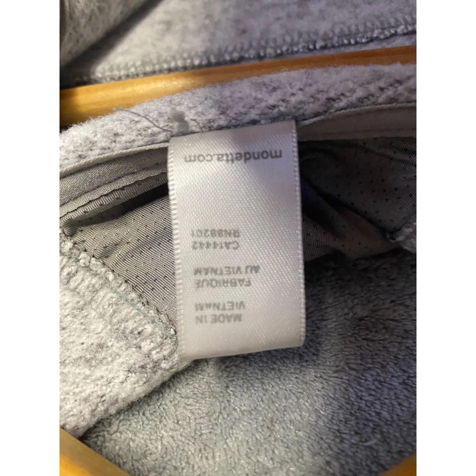 Mondetta Heathered Full Zip Hoodie Jacket Gray Textured Athletic Women's M - Image 3