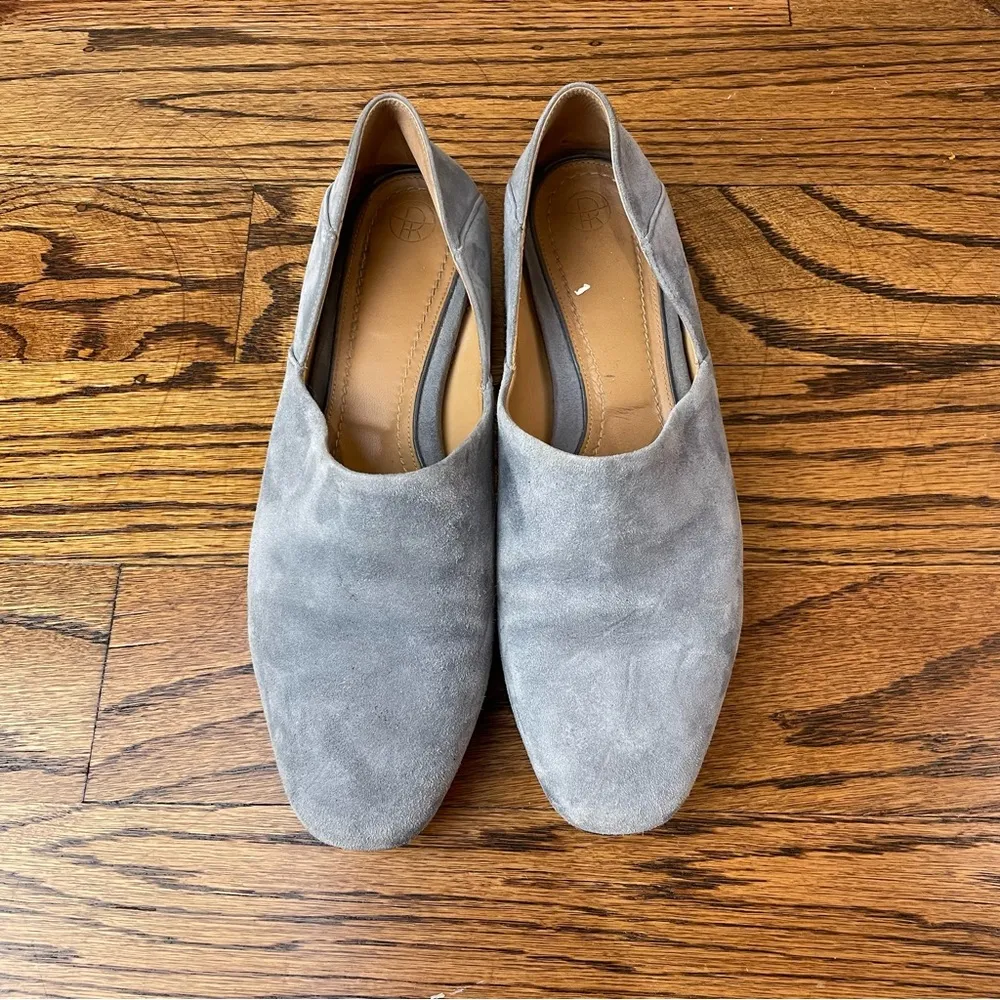 The Row Gray Blue Suede Leather Loafers - Image 2