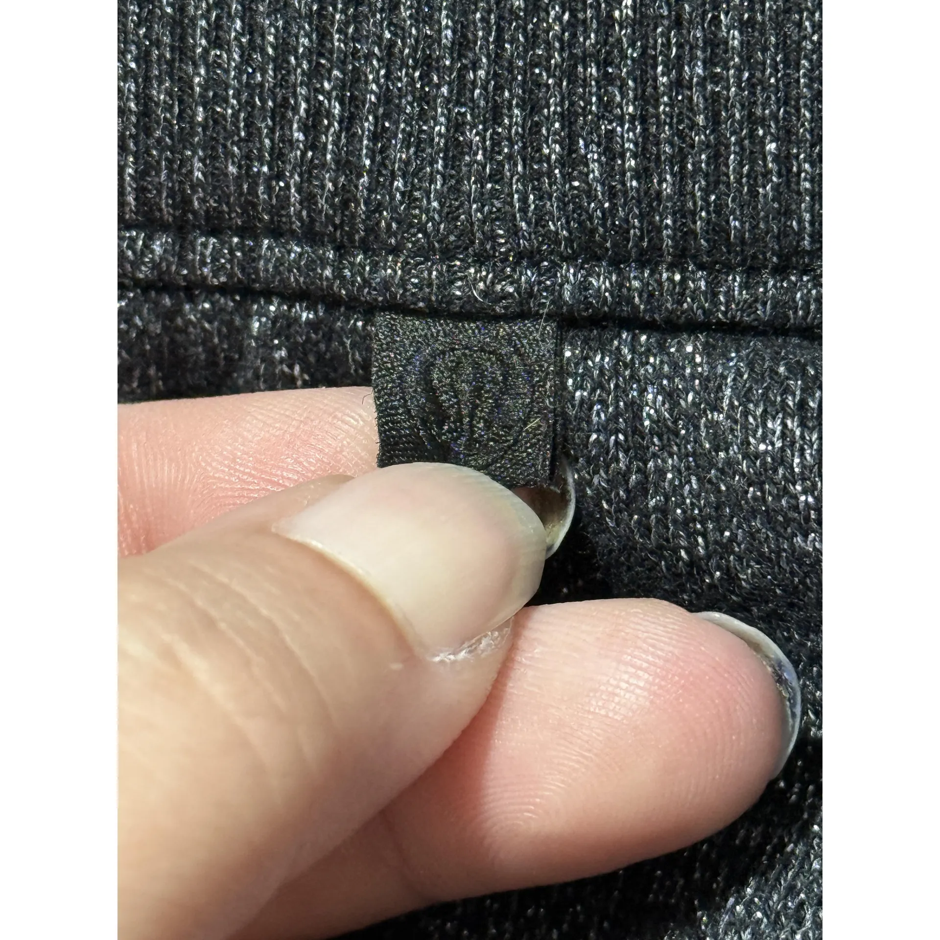 Lululemon Scuba High-Rise Jogger Black Glitter Cotton Fleece Sweatpants Size 0 - Image 9