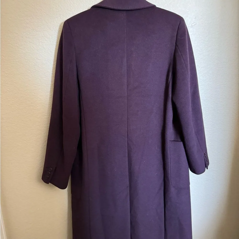 MaxMara Wool Long‎ Coat Size 38 in Purple - Image 8