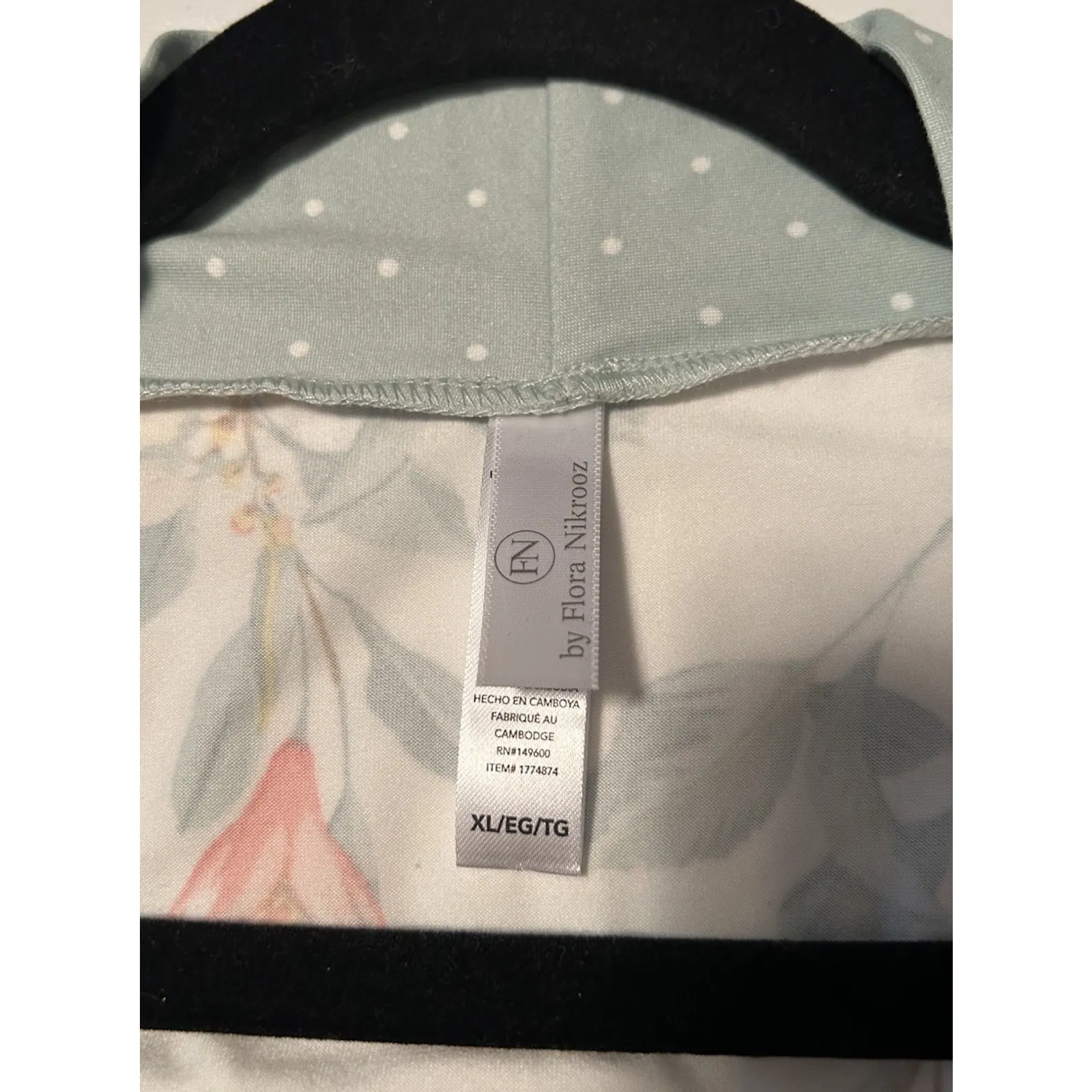 FN Flora Nikrooz Ladies' Soft Wrap Robe Floral Pattern, Size XL - Image 7