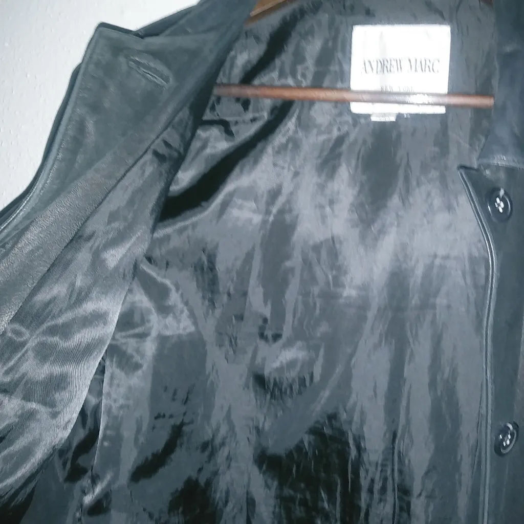 Andrew Marc NY L Womens Genuine Leather Button Down Jacket - Image 5