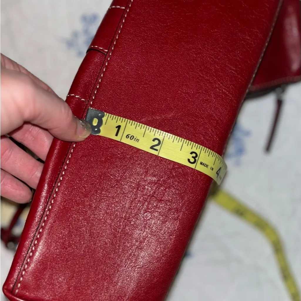 Fossil Emily Cherry Red Leather Shoulder Bag NEW!! - Image 11