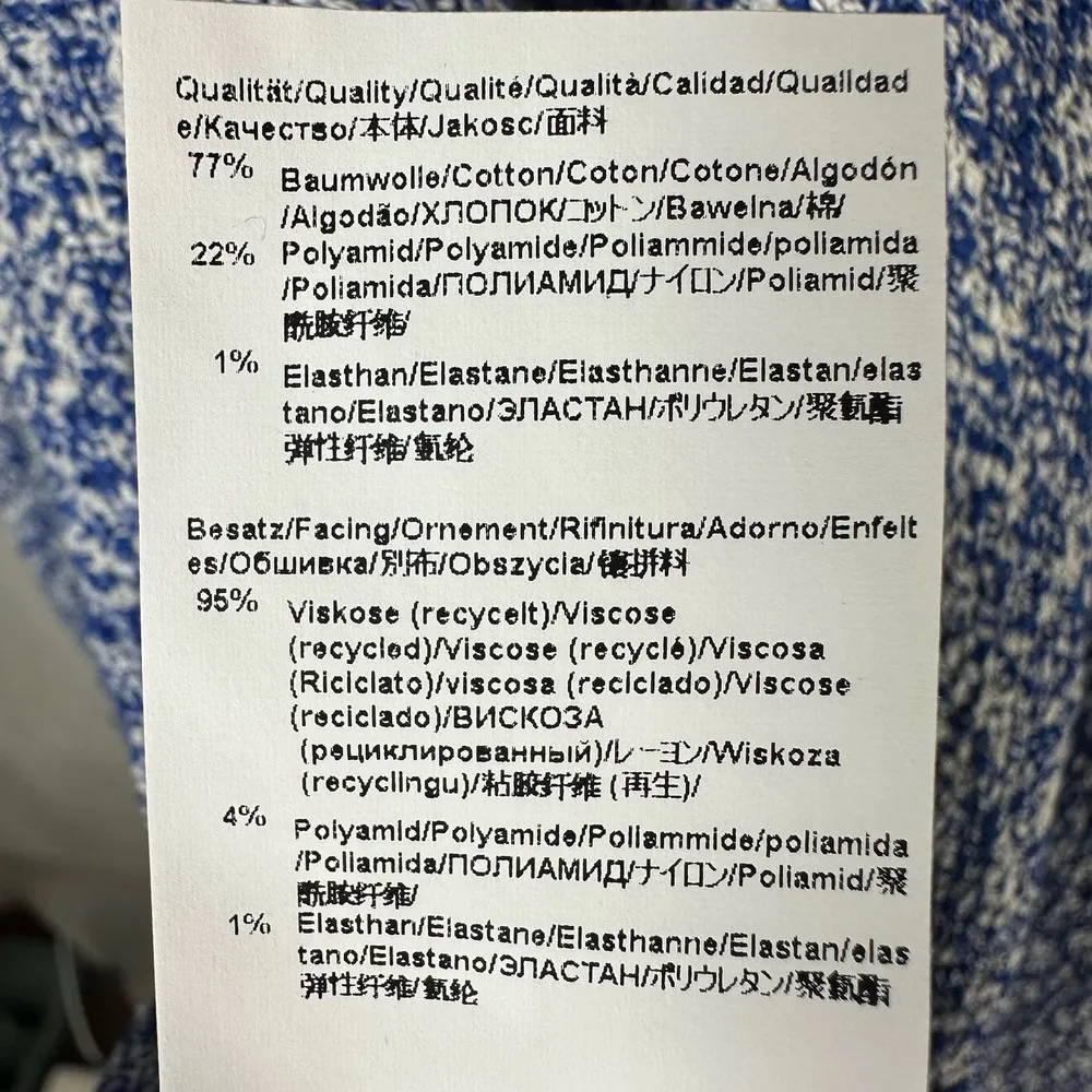 Hugo Boss Folonia Boucle Stripe Cardigan Surf Melange Size Medium - Image 11