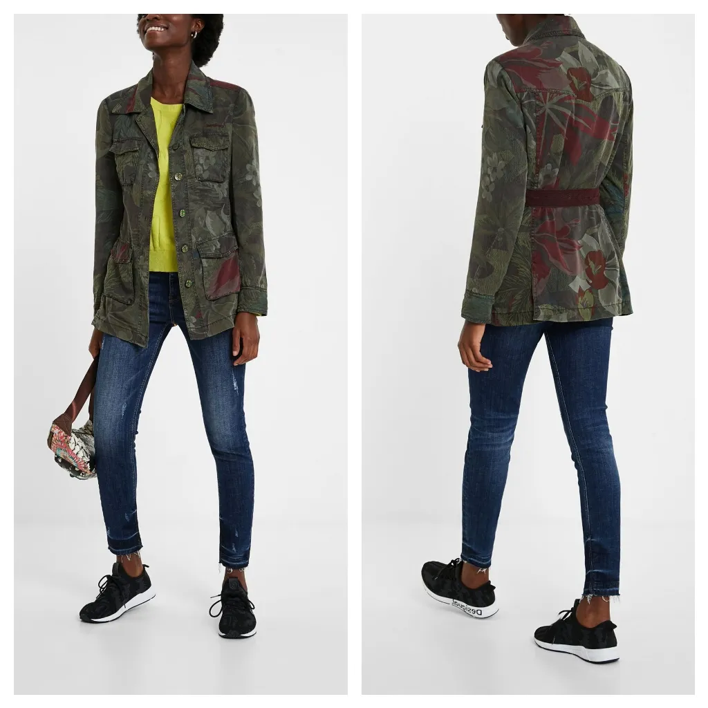 Camoflower military jacket size 34 USA S B29 - Image 2