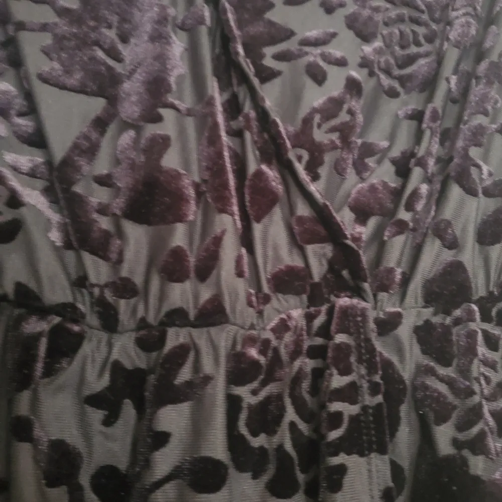 sheer flocked floral peplum blouse - Image 5