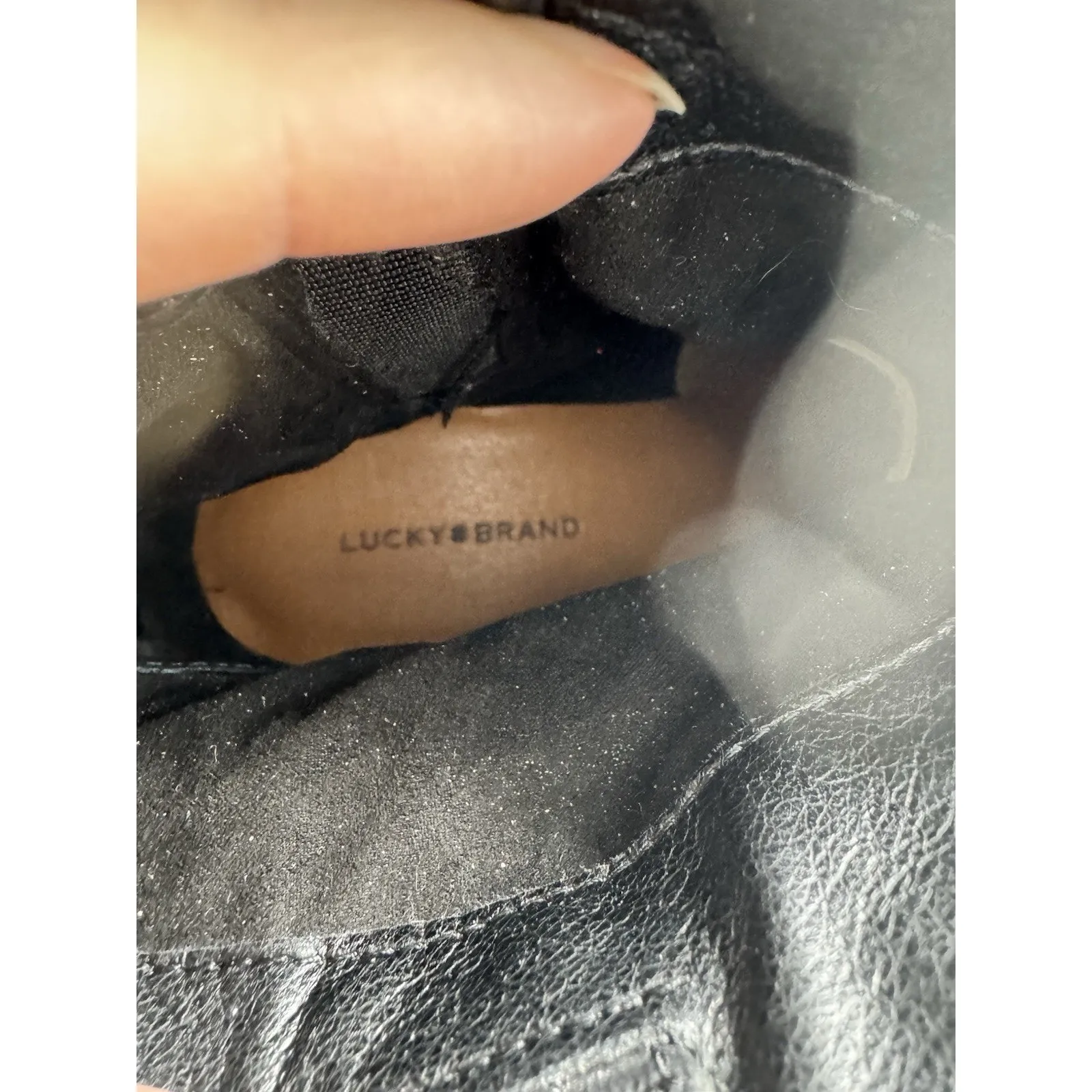 Lucky Brand Black Western Mid Calf Braided Boots Women’s Size 7 - Image 9