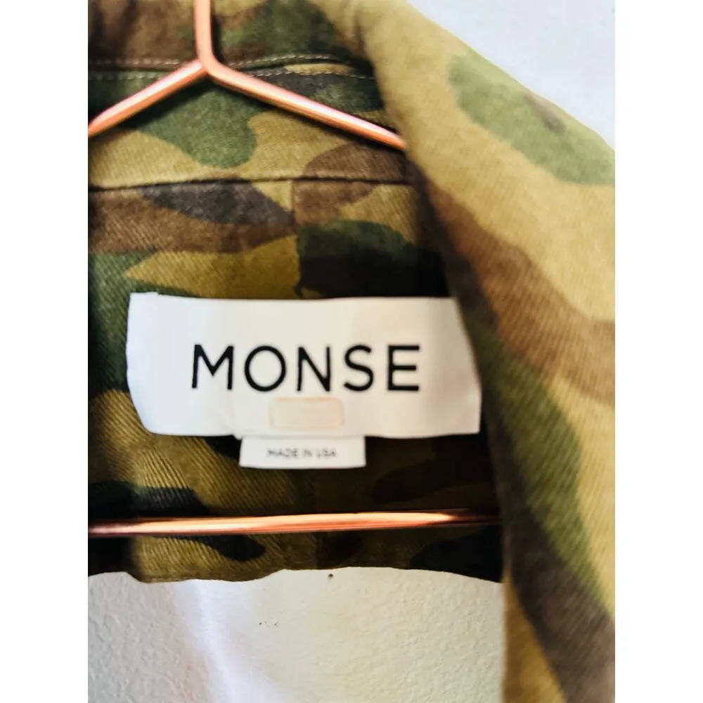 MONSE Multicolor Camouflage Front Button Collared Inside Out Blazer Jacket 8 - Image 5