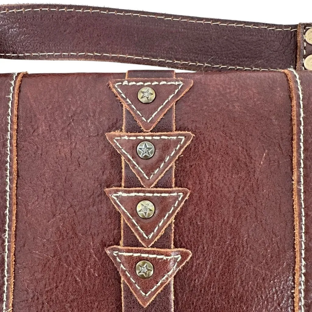 Myra Bag Sage Green Canvas and Brown Leather Messenger Tote Crossbody Bag - Image 2