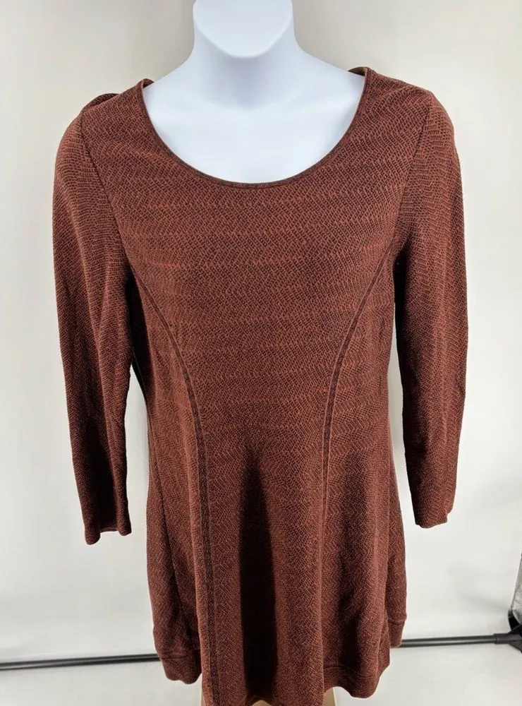Peruvian Connection Pima Cotton Printed Knit Sweter Dress Womens Size XL - Image 1