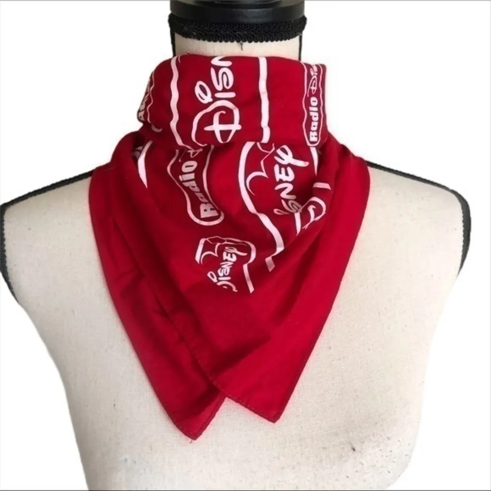 Disney Radio Music Concert Red Bandana Scarf - Image 3