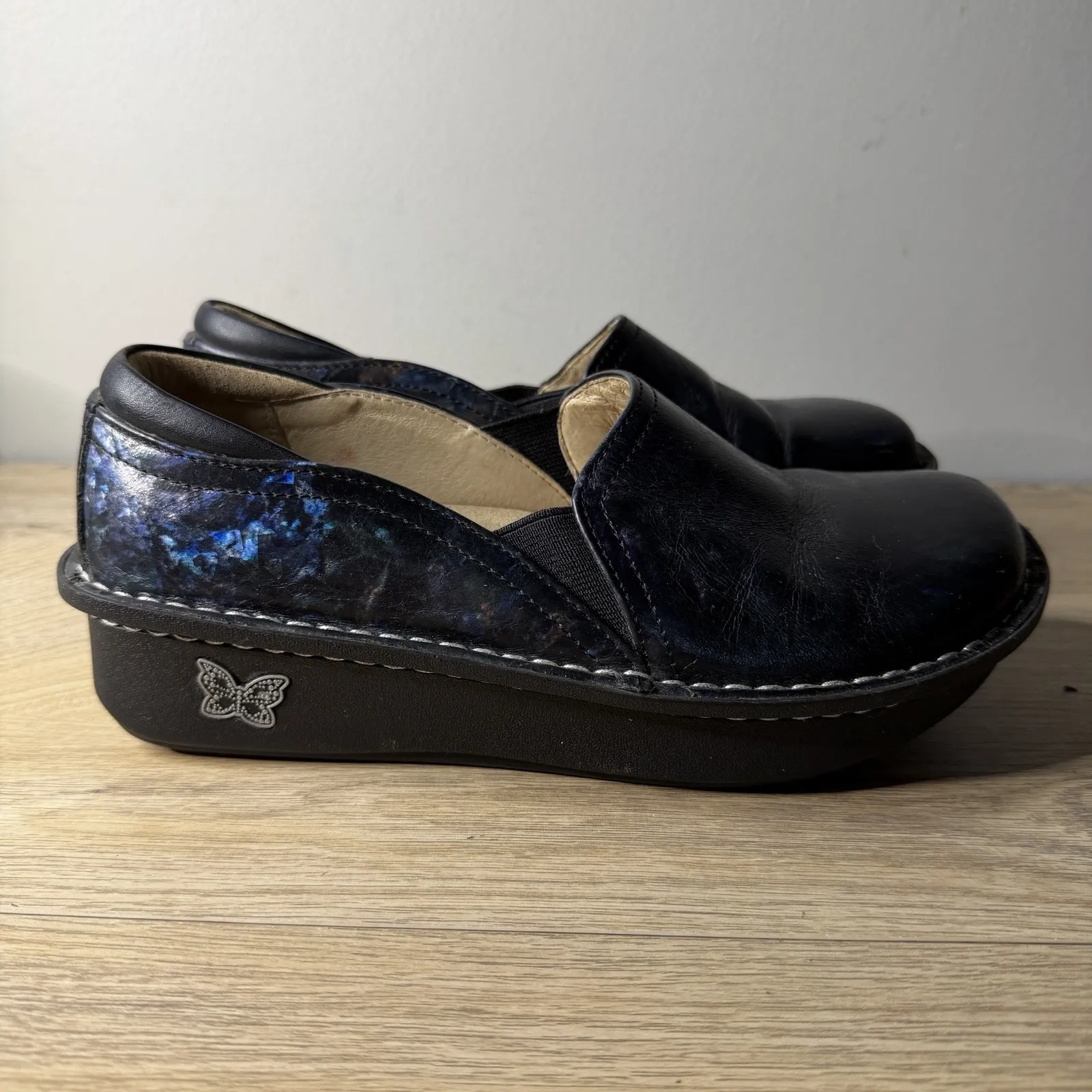 Alegria Clog Debra Navy Cosmos Galaxy Professional Slip On Nursing Shoe 6-6.5 36 - Image 3